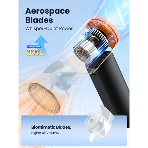 Mini Ventilateur Portable H5 5000mAh - Ventilateur Personnel Compact USB Rechargeable pour Voyage, Extérieur et Bureau