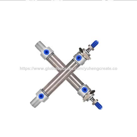 Cilindro Pneumático Mini Tipo Airtac, Pequeno, de Aço Inoxidável, para Alta Temperatura