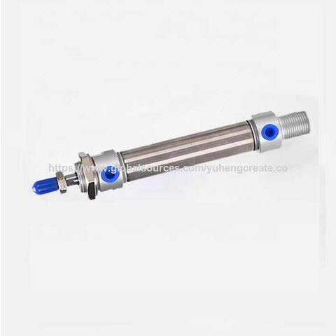 Cilindro Pneumático Mini Tipo Airtac, Pequeno, de Aço Inoxidável, para Alta Temperatura
