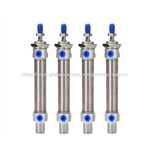 Cilindro Pneumático Mini Tipo Airtac, Pequeno, de Aço Inoxidável, para Alta Temperatura