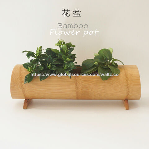 Flower pots,Customized natural bamboo flower green plant pot