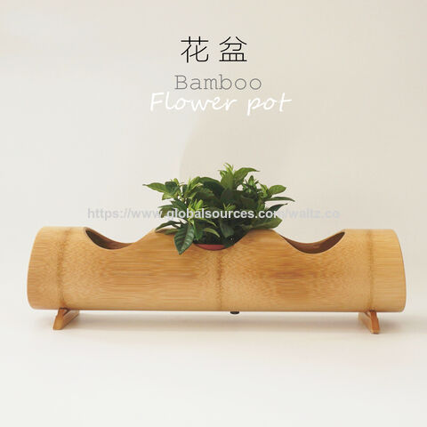 Flower pots,Customized natural bamboo flower green plant pot