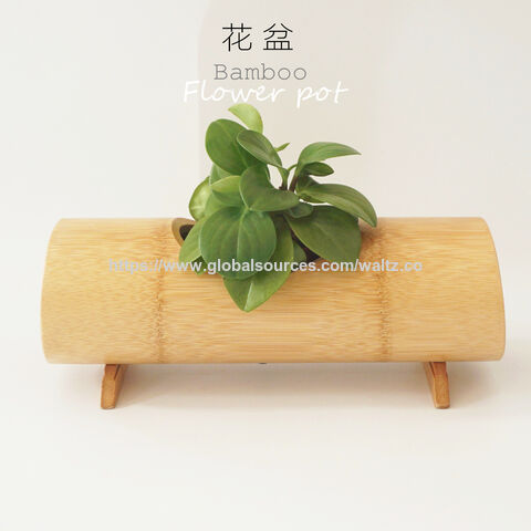 Flower pots,Customized natural bamboo flower green plant pot