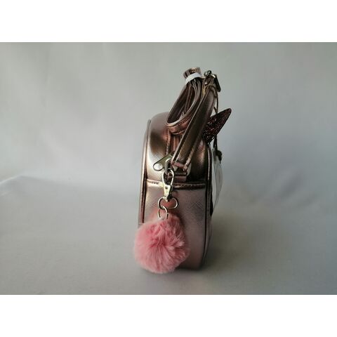 Bolsa transversal rosa infantil da moda, mini bolsas de ombro fofas para meninas com orelha, mais vendidas