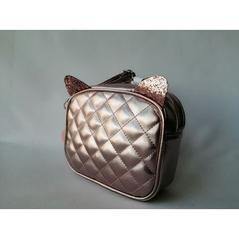 Bolsa transversal rosa infantil da moda, mini bolsas de ombro fofas para meninas com orelha, mais vendidas