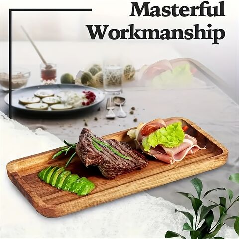 Bandeja de Madera Elegante - Perfecta para Frutos Secos, Aperitivos y Refrescos - Plato de Café - Accesorios Únicos de Decoración para el Hogar - Cocina