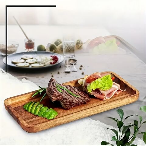 Bandeja de Madera Elegante - Perfecta para Frutos Secos, Aperitivos y Refrescos - Plato de Café - Accesorios Únicos de Decoración para el Hogar - Cocina