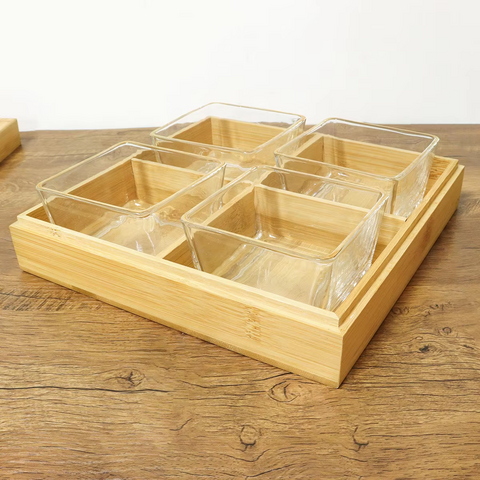 Individuell anpassbare Süßigkeiten- und Nuss-Display-Box mit Deckel für Kinder – Geteilte Servierplatte für Sofa, Picknick und Aufbewahrung
