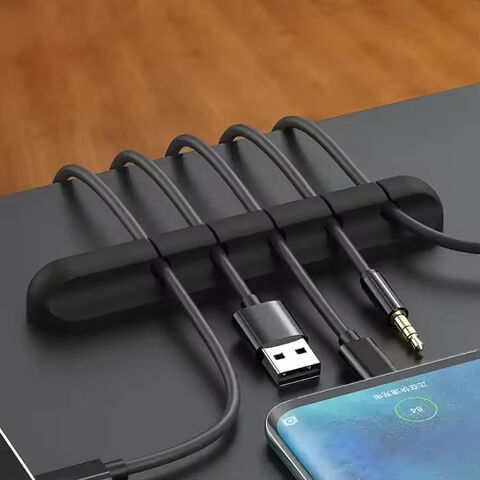 Clips de Bureau en Silicone Best-Seller, Ensemble de Clips Multifonctionnels pour Câbles de Données, Organisateur de Câbles, Attaches de Câbles