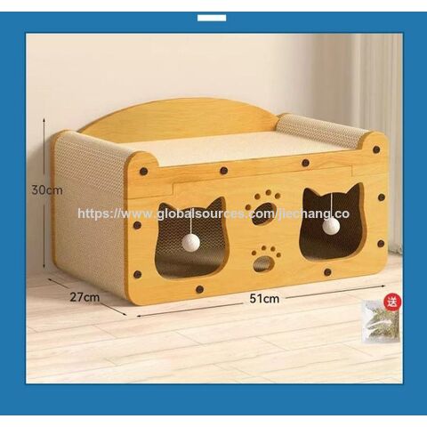 Arranhador para gatos para todas as estações, caixa de areia para gatos, estrutura de escalada para gatos integrada, brinquedo anti-desgaste para gatos