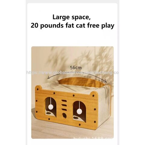 Arranhador para gatos para todas as estações, caixa de areia para gatos, estrutura de escalada para gatos integrada, brinquedo anti-desgaste para gatos