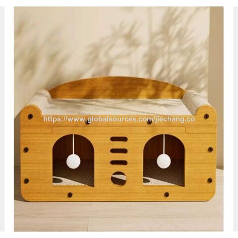 Arranhador para gatos para todas as estações, caixa de areia para gatos, estrutura de escalada para gatos integrada, brinquedo anti-desgaste para gatos