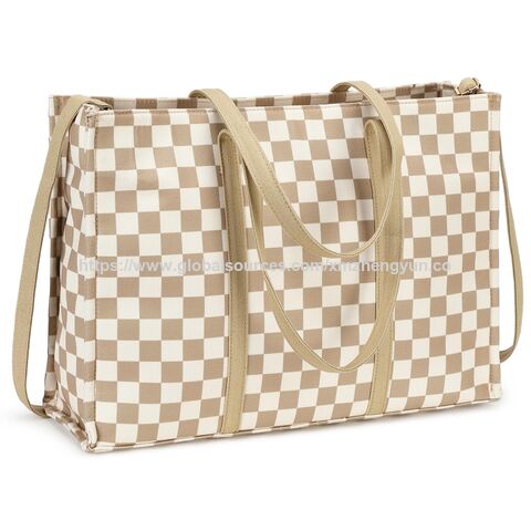 Sac fourre-tout pour ordinateur portable pour femmes, sac à bandoulière en toile pour le travail, sac messager pour ordinateur, sac à main pour enseignant, porte-documents de bureau avec TISSU AVEC GRS