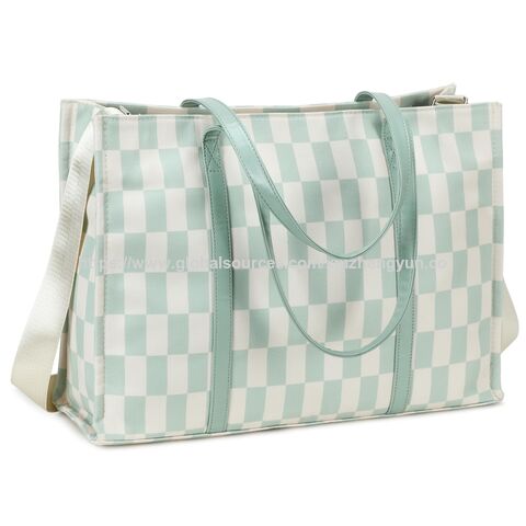 Sac fourre-tout pour ordinateur portable pour femmes, sac à bandoulière en toile pour le travail, sac messager pour ordinateur, sac à main pour enseignant, porte-documents de bureau avec TISSU AVEC GRS