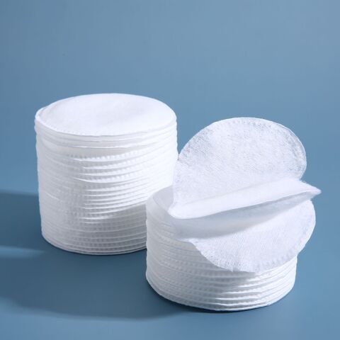 LD808 Coton Démaquillant Rond 100% Coton, Bords Micro-Perforés, Disques Démaquillants Épais Matelassés Trois Couches, 120 Pièces