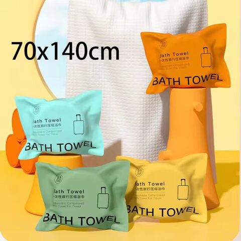 Toalla de baño comprimida, desechable, de algodón puro, extra gruesa, para la cara, de viaje, portátil, en embalaje individual