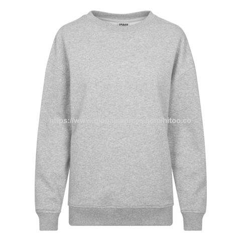 Unisex Baumwollfleece Strickpullover mit individuellem Aufdruck, Langarmshirt für Herren mit Rundhalsausschnitt
