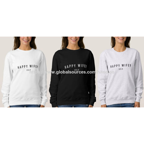 Unisex Baumwollfleece Strickpullover mit individuellem Aufdruck, Langarmshirt für Herren mit Rundhalsausschnitt
