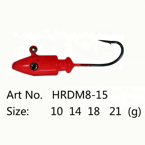 Têtes plombées de pêche en gros 14g/28g/32g/56g/82g, couleurs parfaites, conception réaliste pour la pêche au bar