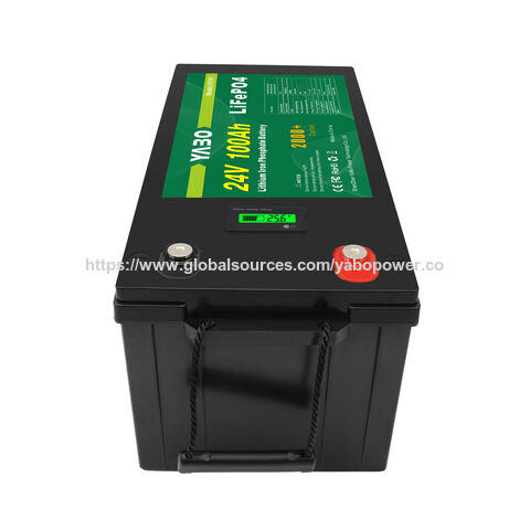YABO 24V 100Ah Deep Cycle LiFePO4 Batterie, Tieftemperatur- und sichere Lithium-Eisenphosphat-Batterie für Marine und Notstromversorgung