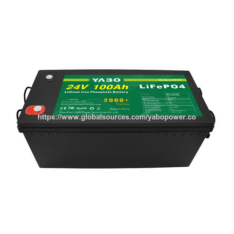YABO 24V 100Ah Deep Cycle LiFePO4 Batterie, Tieftemperatur- und sichere Lithium-Eisenphosphat-Batterie für Marine und Notstromversorgung