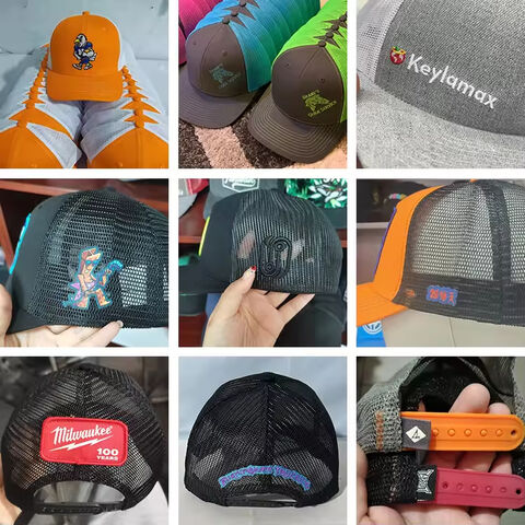 Venta al por mayor de gorras de béisbol lisas con parche de cuero bordado personalizado, Richardson 112, gorra de camionero con malla trasera, gorras deportivas con cierre ajustable