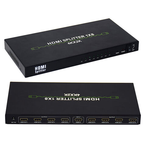 Diviseur de Traitement Audio-Vidéo Personnalisé 1-Entrée 8-Sorties avec Résolution 4K Prise en Charge Compatible avec les Équipements Audio et Vidéo