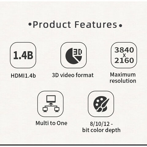 Diviseur de Traitement Audio-Vidéo Personnalisé 1-Entrée 8-Sorties avec Résolution 4K Prise en Charge Compatible avec les Équipements Audio et Vidéo