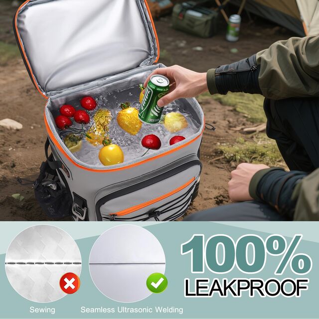 Individuell Wasserdichter Rucksack zum Mitnehmen, Camping, Reisen, Mode, Faltbare Kühltasche, Große, Weiche Isolierung