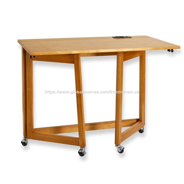 Mobilier en Bois Personnalisé - Bureau d'Ordinateur en Bois Pliant Gain de Place - Bureau d'Étude Extensible pour Mobilier de Bureau à Domicile