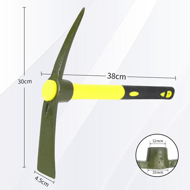 Pico de Acero Multifuncional para Excavación: Herramienta para Suelo, Pilotes, Raíces de Árboles, Plantación de Vegetales, Mango de Madera para Uso Exterior