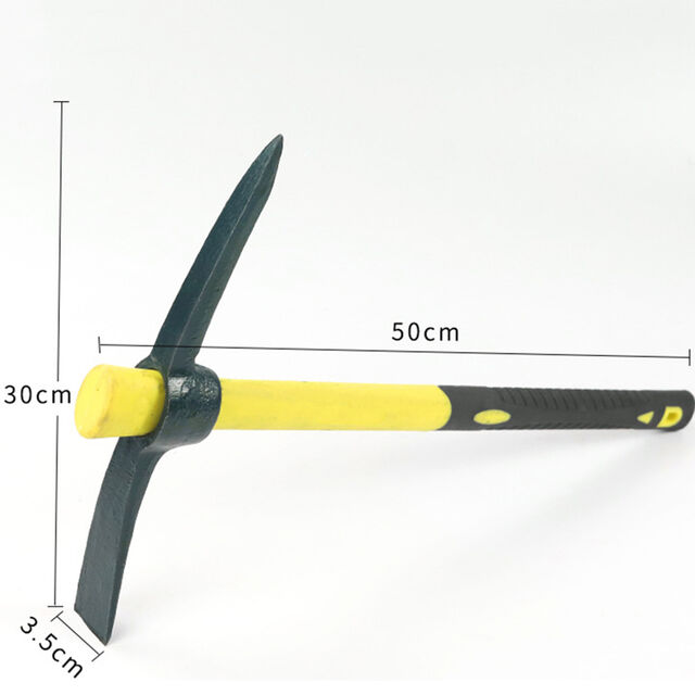 Pico de Acero Multifuncional para Excavación: Herramienta para Suelo, Pilotes, Raíces de Árboles, Plantación de Vegetales, Mango de Madera para Uso Exterior