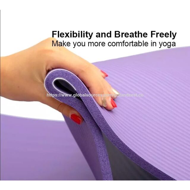 Esterilla de Yoga NBR Gruesa Antideslizante Duradera con Logo Personalizado para Gimnasio y Fitness