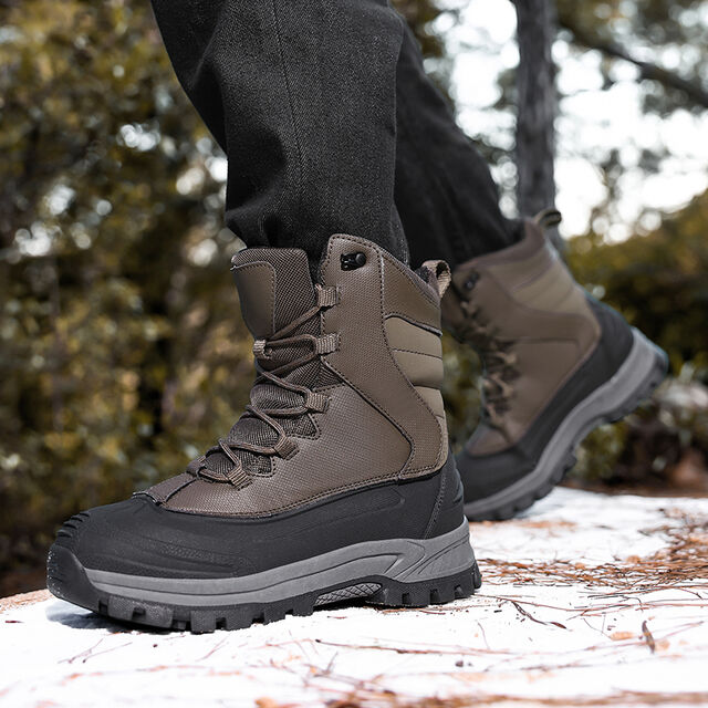 Bot Musim Dingin Kulit Setinggi Betis dengan Dukungan Pergelangan Kaki yang Ditingkatkan dan Performa Cuaca Dingin