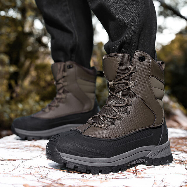 Bot Musim Dingin Kulit Setinggi Betis dengan Dukungan Pergelangan Kaki yang Ditingkatkan dan Performa Cuaca Dingin