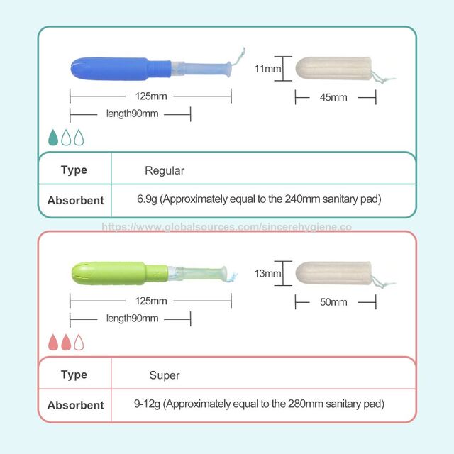 Menstruations-Einwegtampons, biologisch abbaubar, Damenhygieneprodukte, Bio-Tampon mit Plastikapplikator - Großhandel