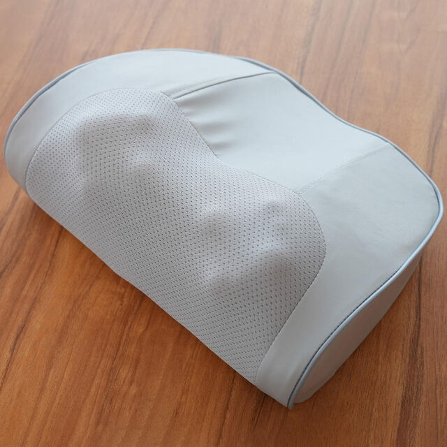 Oreiller de Massage Shiatsu d'Usine avec Pétrissage Bidirectionnel et Rechargeable pour Soulager les Tensions Cervicales et Dorsales - Sans Fil