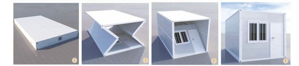 Space Saving Foldable Container Home Easy Transport For Latin America ...
