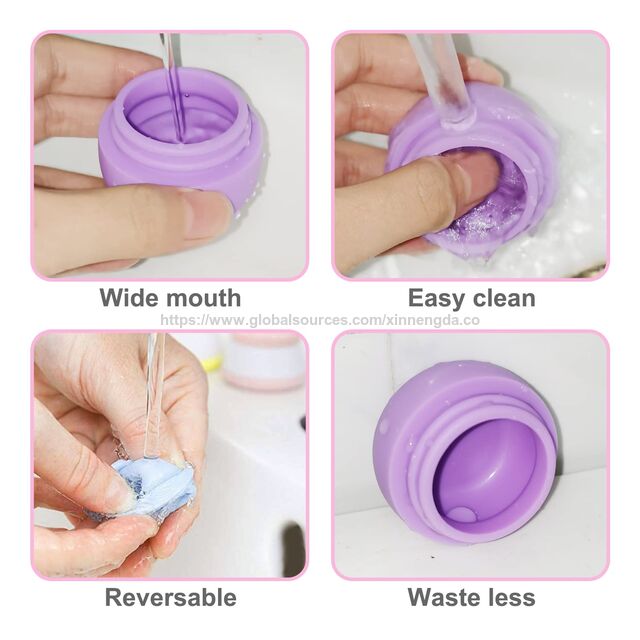 Tarros Cosméticos de 20 ml para Muestras de Maquillaje, Contenedor de Artículos de Aseo de Viaje de Silicona, Tarros de Viaje Personalizados para Cremas Líquidas y Lociones
