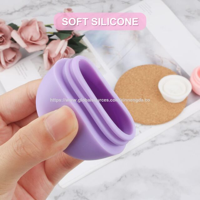 Tarros Cosméticos de 20 ml para Muestras de Maquillaje, Contenedor de Artículos de Aseo de Viaje de Silicona, Tarros de Viaje Personalizados para Cremas Líquidas y Lociones