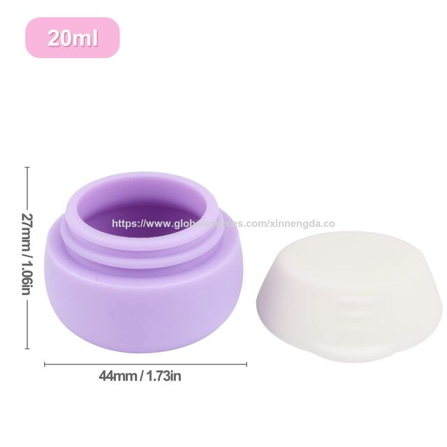 Tarros Cosméticos de 20 ml para Muestras de Maquillaje, Contenedor de Artículos de Aseo de Viaje de Silicona, Tarros de Viaje Personalizados para Cremas Líquidas y Lociones