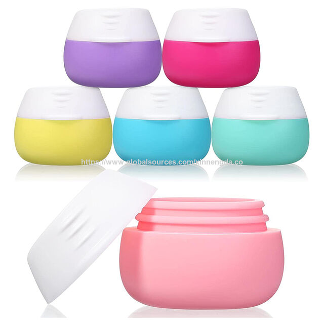 Tarros Cosméticos de 20 ml para Muestras de Maquillaje, Contenedor de Artículos de Aseo de Viaje de Silicona, Tarros de Viaje Personalizados para Cremas Líquidas y Lociones