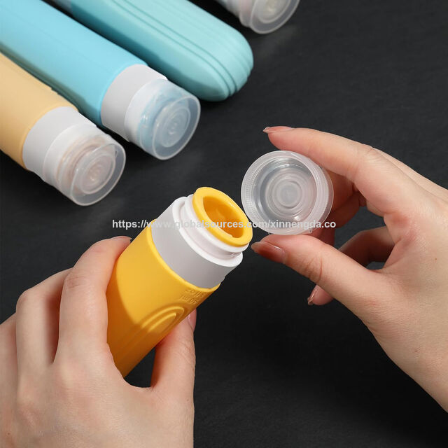 Kit de Botellas de Viaje a Prueba de Fugas de 90 ml/3 oz, Accesorios, Contenedores Portátiles para Artículos de Aseo, Juego de Botellas de Silicona Personalizadas para Viaje