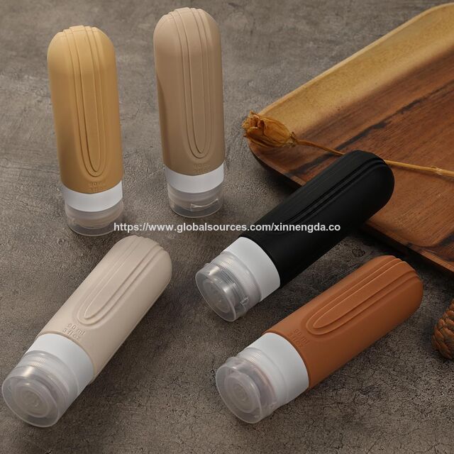 Kit de Botellas de Viaje a Prueba de Fugas de 90 ml/3 oz, Accesorios, Contenedores Portátiles para Artículos de Aseo, Juego de Botellas de Silicona Personalizadas para Viaje