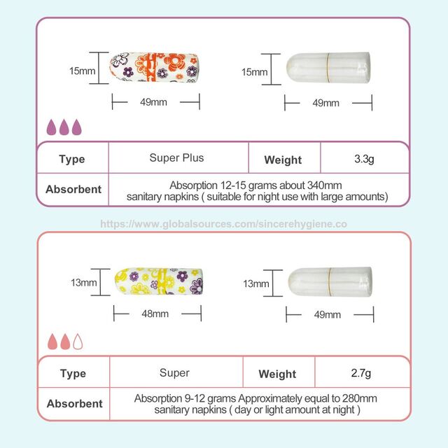 Menstruations-Einwegtampons Damenhygieneprodukte Biologisch abbaubare Bio-Baumwoll-Tampons zur Großhandelsbestellung