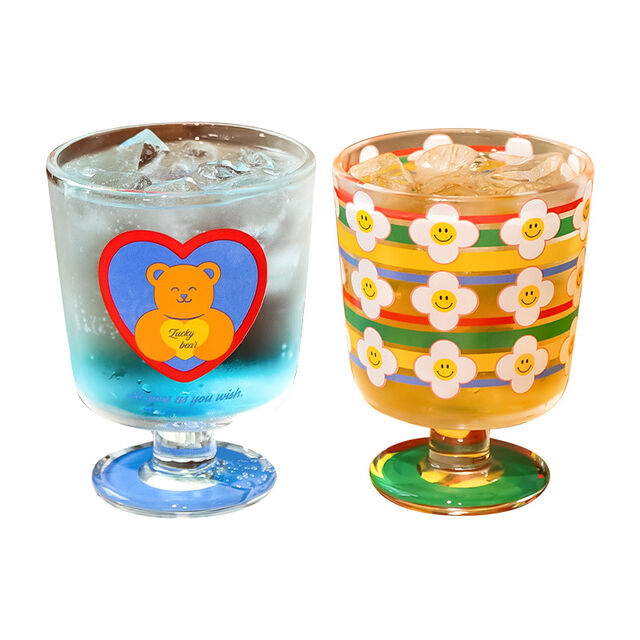 Vaso alto de vidrio personalizable para bebidas