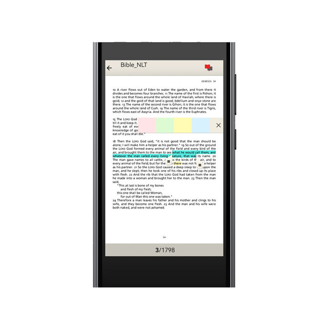 HBNKH Hbnkh Sainte Bible Personnalisable Lecteur MP3 Chrétien la Bible du Roi Jacques Lecteur Android