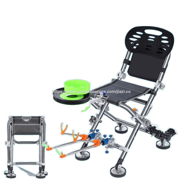 Silla de pesca todoterreno, asiento de pesca, silla de pesca plegable portátil para pesca salvaje, silla de pesca multifuncional
