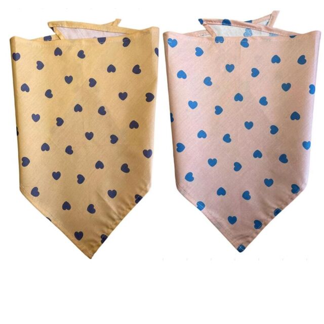Bandana/Foulard spécial en coton pour animaux de compagnie, chiens, chiots et chats pour la Saint-Valentin - Accessoires de fête et produits de toilettage