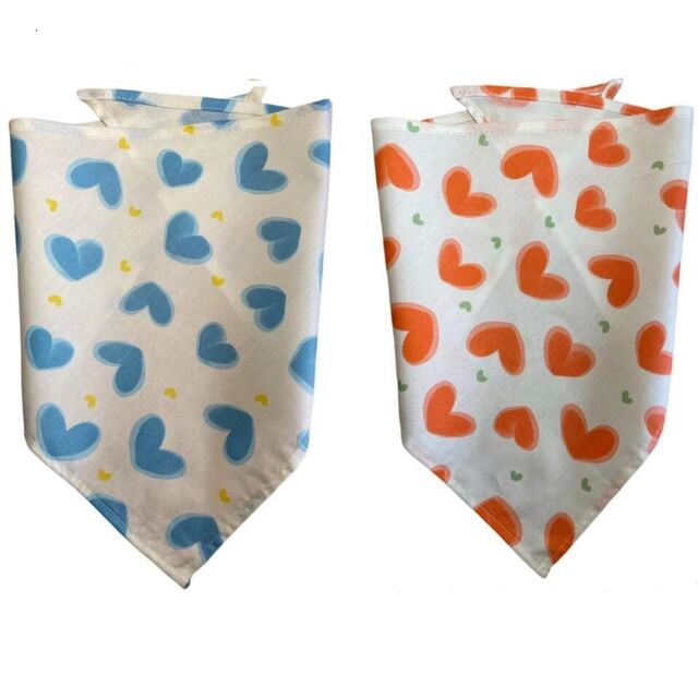 Bandana/Foulard spécial en coton pour animaux de compagnie, chiens, chiots et chats pour la Saint-Valentin - Accessoires de fête et produits de toilettage